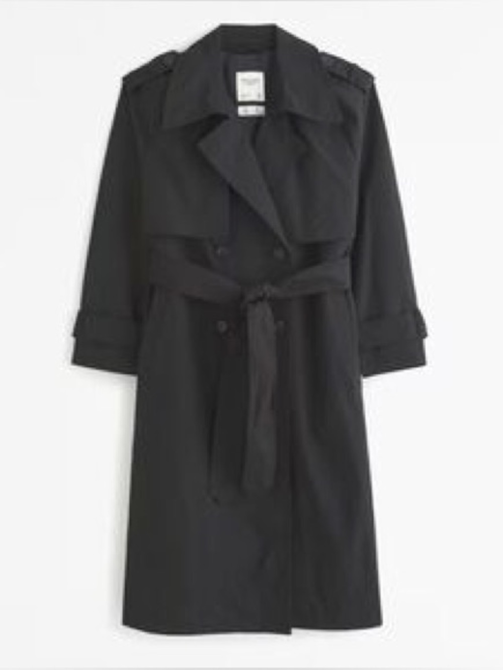 Abercrombie and Fitch Classic Black Trench Coat